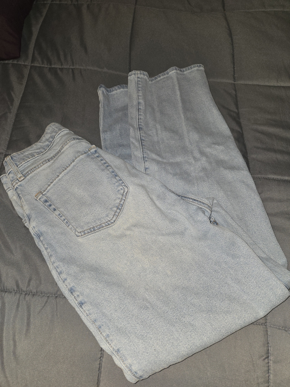 Hollister Pale Blue High-Rise Straight Jeans